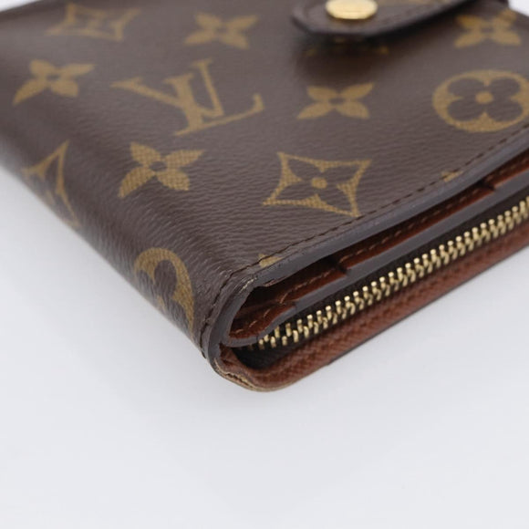LOUIS VUITTON Monogram Compact Zip Wallet M61667 LV Auth 209378V