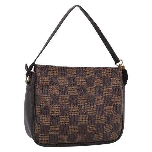 LOUIS VUITTON Damier Ebene Trousse Make Up Pouch N51982 LV Auth 209381A