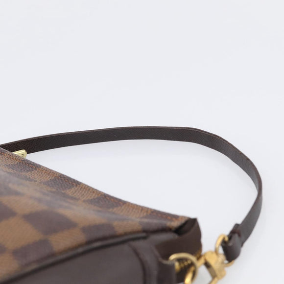 LOUIS VUITTON Damier Ebene Trousse Make Up Pouch N51982 LV Auth 209381A
