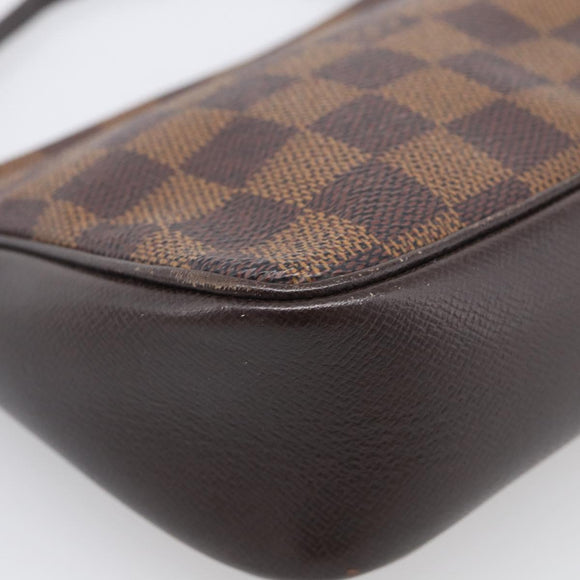 LOUIS VUITTON Damier Ebene Trousse Make Up Pouch N51982 LV Auth 209381A