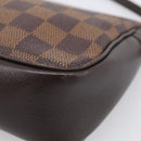 LOUIS VUITTON Damier Ebene Trousse Make Up Pouch N51982 LV Auth 209381A-15