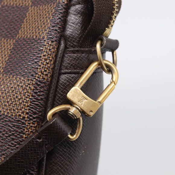 LOUIS VUITTON Damier Ebene Trousse Make Up Pouch N51982 LV Auth 209381A