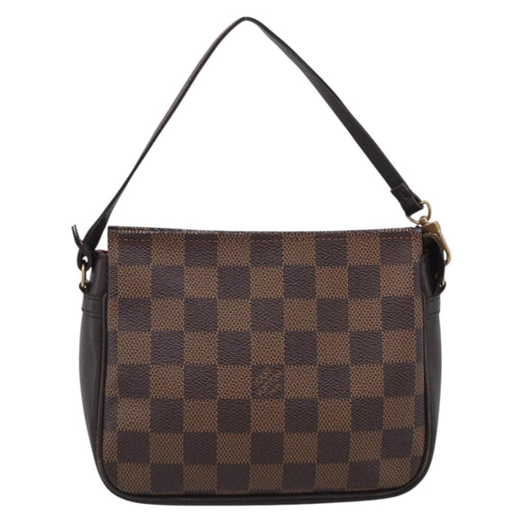 LOUIS VUITTON Damier Ebene Trousse Make Up Pouch N51982 LV Auth 209381A