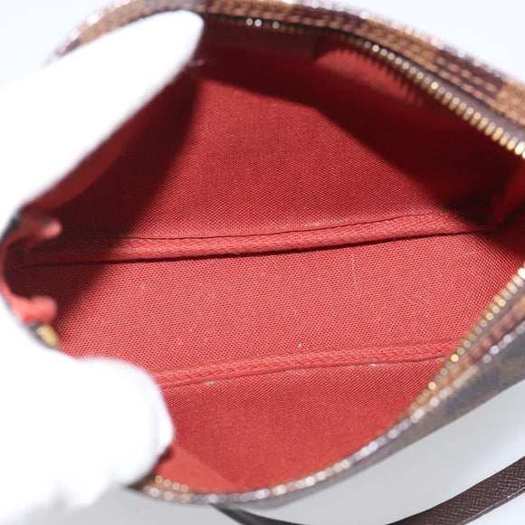 LOUIS VUITTON Damier Ebene Trousse Make Up Pouch N51982 LV Auth 209381A