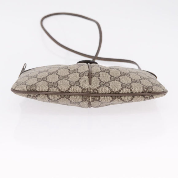 GUCCI GG Supreme Web Sherry Line Shoulder Bag PVC Beige 904 02 047 Auth 209388