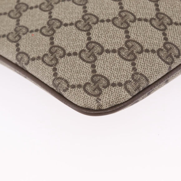 GUCCI GG Supreme Web Sherry Line Shoulder Bag PVC Beige 904 02 047 Auth 209388