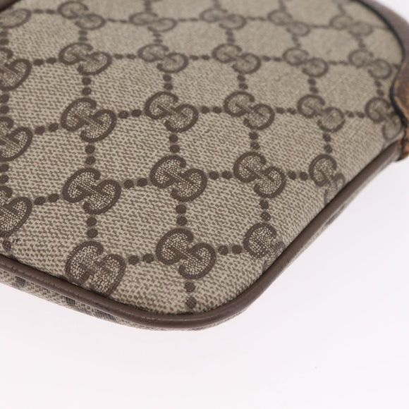 GUCCI GG Supreme Web Sherry Line Shoulder Bag PVC Beige 904 02 047 Auth 209388