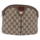 GUCCI GG Supreme Web Sherry Line Shoulder Bag PVC Beige 904 02 047 Auth 209388-2