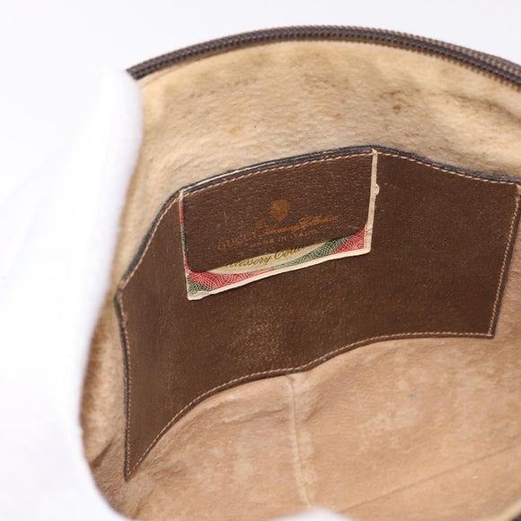 GUCCI GG Supreme Web Sherry Line Shoulder Bag PVC Beige 904 02 047 Auth 209388