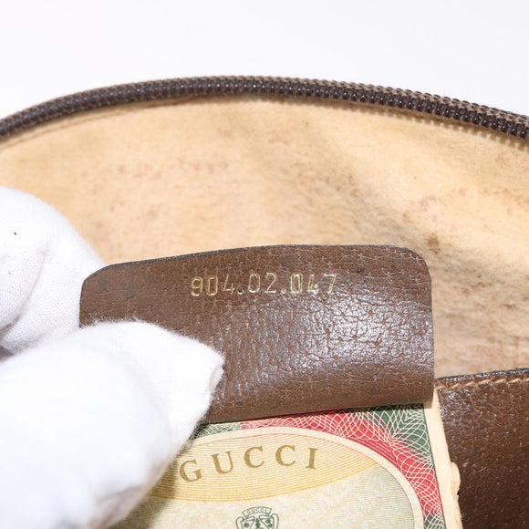 GUCCI GG Supreme Web Sherry Line Shoulder Bag PVC Beige 904 02 047 Auth 209388