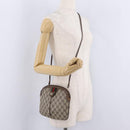 GUCCI GG Supreme Web Sherry Line Shoulder Bag PVC Beige 904 02 047 Auth 209388-27