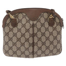 GUCCI GG Supreme Web Sherry Line Shoulder Bag PVC Beige 904 02 047 Auth 209388-4