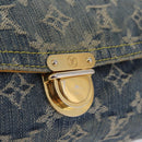 LOUIS VUITTON Monogram Denim Pochette Plat Clutch Bag Blue M95007 Auth 209396A-12