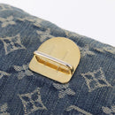 LOUIS VUITTON Monogram Denim Pochette Plat Clutch Bag Blue M95007 Auth 209396A-15