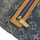 LOUIS VUITTON Monogram Denim Pochette Plat Clutch Bag Blue M95007 Auth 209396A-21