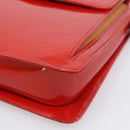 LOUIS VUITTON Monogram Vernis Motto Accessory Pouch Red M91137 LV Auth 209398V-10