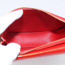 LOUIS VUITTON Monogram Vernis Motto Accessory Pouch Red M91137 LV Auth 209398V-17