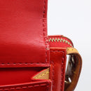 LOUIS VUITTON Monogram Vernis Motto Accessory Pouch Red M91137 LV Auth 209398V-22