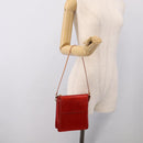 LOUIS VUITTON Monogram Vernis Motto Accessory Pouch Red M91137 LV Auth 209398V-24