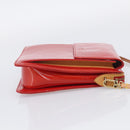 LOUIS VUITTON Monogram Vernis Motto Accessory Pouch Red M91137 LV Auth 209398V-5