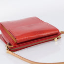 LOUIS VUITTON Monogram Vernis Motto Accessory Pouch Red M91137 LV Auth 209398V-6