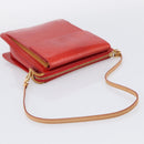 LOUIS VUITTON Monogram Vernis Motto Accessory Pouch Red M91137 LV Auth 209398V-7