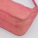 PRADA Hand Bag Nylon Pink Silver Auth 209399-10