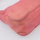 PRADA Hand Bag Nylon Pink Silver Auth 209399-11