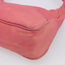 PRADA Hand Bag Nylon Pink Silver Auth 209399-12