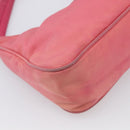 PRADA Hand Bag Nylon Pink Silver Auth 209399-13
