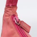 PRADA Hand Bag Nylon Pink Silver Auth 209399-15
