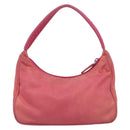 PRADA Hand Bag Nylon Pink Silver Auth 209399-3