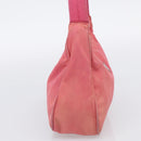 PRADA Hand Bag Nylon Pink Silver Auth 209399-4
