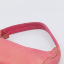 PRADA Hand Bag Nylon Pink Silver Auth 209399-8