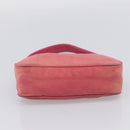 PRADA Hand Bag Nylon Pink Silver Auth 209399-9