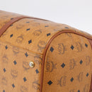 MCM Vicetos Boston Bag PVC Leather 2way Brown Gold Tone Auth 209402-14