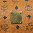 MCM Vicetos Boston Bag PVC Leather 2way Brown Gold Tone Auth 209402-17