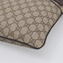 GUCCI GG Supreme Shoulder Bag PVC Beige Silver 141626 Auth 209406-10