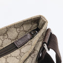 GUCCI GG Supreme Shoulder Bag PVC Beige Silver 141626 Auth 209406-16