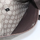 GUCCI GG Supreme Shoulder Bag PVC Beige Silver 141626 Auth 209406-23