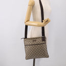 GUCCI GG Supreme Shoulder Bag PVC Beige Silver 141626 Auth 209406-25