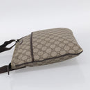 GUCCI GG Supreme Shoulder Bag PVC Beige Silver 141626 Auth 209406-4