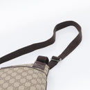 GUCCI GG Supreme Shoulder Bag PVC Beige Silver 141626 Auth 209406-8