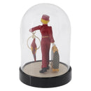 LOUIS VUITTON Pageboy Snow Globe Glass Red Clear LV Auth 209411A-3