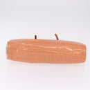 FENDI Zucchino Canvas Hand Bag Coated Canvas Orange Gold Auth 209422-10