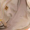 FENDI Zucchino Canvas Hand Bag Coated Canvas Orange Gold Auth 209422-18