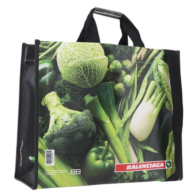 Balenciaga Antwerp Tote Bag Leather 2way Green Silver 787982 Auth 209431V