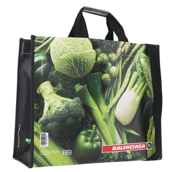 Balenciaga Antwerp Tote Bag Leather 2way Green Silver 787982 Auth 209431V