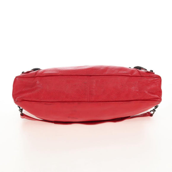 Balenciaga The First Hand Bag Leather 2way Red 103208 Auth 209432V