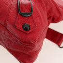 Balenciaga The First Hand Bag Leather 2way Red 103208 Auth 209432V-12